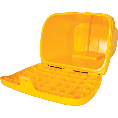 Bacs d'entreposage pour sel & sable, Avec Moraillon, 21" x 27" x 26", 4,24 pi³, Jaune Northern Industrial Supply Inc.