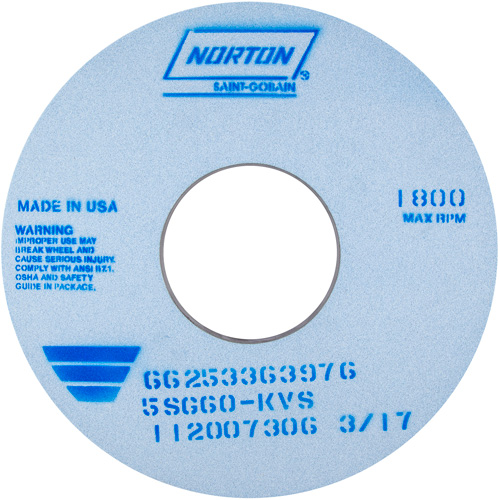 Tool Room Wheel, Type 01, Ceramic Alumina, 14" x 1" Northern Industrial Supply Inc.