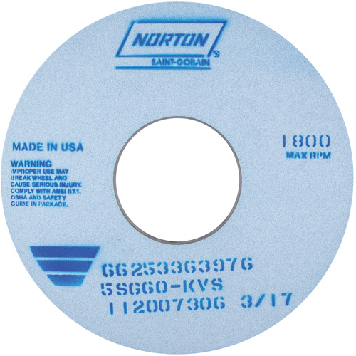 Tool Room Wheel, Type 01, Ceramic Alumina, 14" x 1" Northern Industrial Supply Inc.