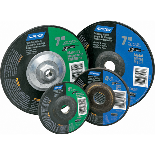 Gemini&reg; Depressed Centre Grinding Wheels, 4" x 1/4", 5/8" Arbor, Aluminum Oxide, Type 27 Northern Industrial Supply Inc.