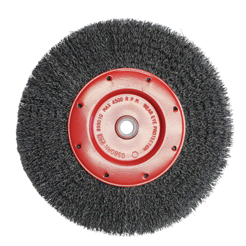 Brosses &eacute;conomiques &agrave; fils cr&ecirc;p&eacute;s - Face &eacute;troite, 6" dia., Fils 0.014, Arbre 2" Northern Industrial Supply Inc.