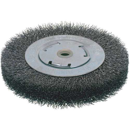Economy Crimped Wire Wheel Brushes - Wide Face, 8" Dia., 0.014 Fill, 2" Arbor Northern Industrial Supply Inc.