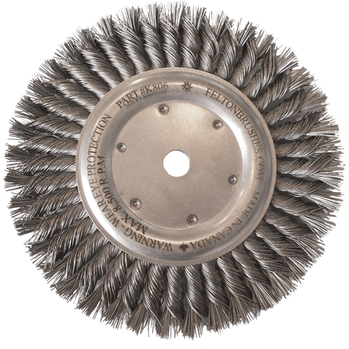 Wire Wheel Brushes, 8" Dia., 0.014" Fill, 5/8"-11 Arbor, Steel Northern Industrial Supply Inc.