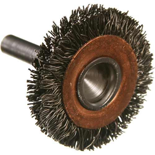 Circular Crimped Wire End Brushes, 1-1/2", 0.014" Fill, 1/4" Shank Northern Industrial Supply Inc.