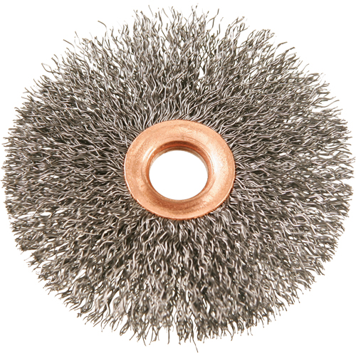 3" Copper Centre Crimped Wire Wheels, 3" Dia., 0.012" Fill, 1/2" Arbor Northern Industrial Supply Inc.