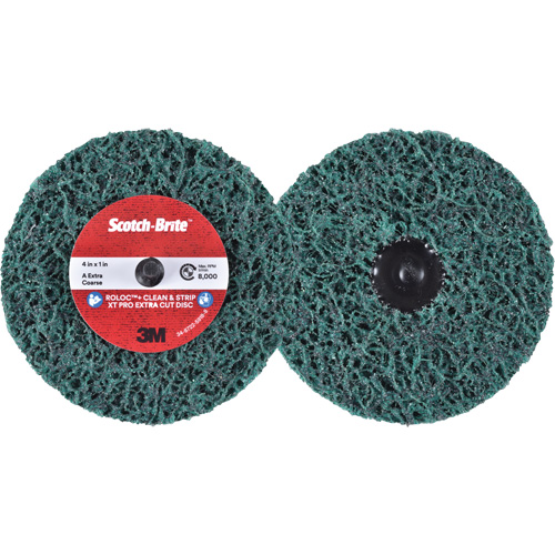 Scotch-Brite Roloc+ Clean & Strip XT Pro Extra Cut Disc, 4" Dia., Extra Coarse Grit, Aluminum Oxide Northern Industrial Supply Inc.