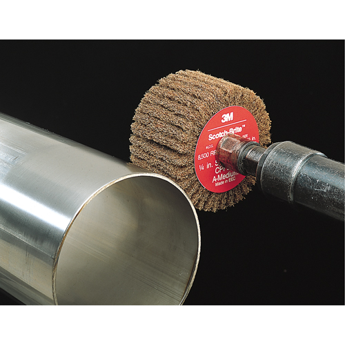 Brosses &agrave; lamelles Scotch-Brite, 2" dia. x 1" la, Arbre 1/4", Oxyde d'aluminium Northern Industrial Supply Inc.