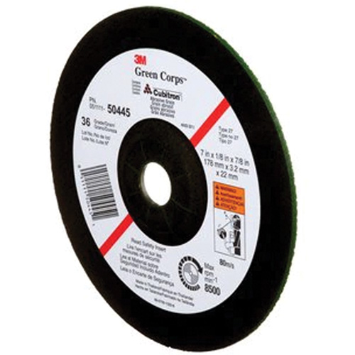 Meule &agrave; moyeu d&eacute;port&eacute; Green Corps, 7" x 1/8", Arbre 7/8", C&eacute;ramique, Type 27 Northern Industrial Supply Inc.