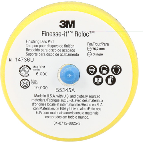 Tampon de finition pour disque Finesse-It Roloc, 3" dia. Northern Industrial Supply Inc.