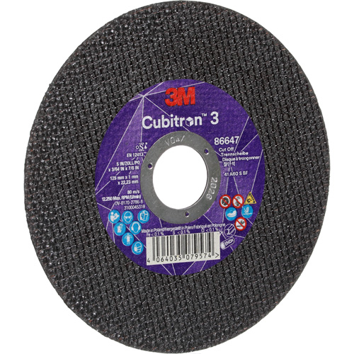 Cubitron 3 Cutting Disc, 5" x 9/32", 3/8" Arbor, Type 41 Northern Industrial Supply Inc.