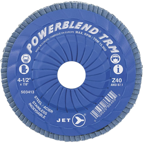 Disque &agrave; lamelles ajustables TRM Powerblend, 4-1/2" x 7/8", Type 29, Grain Z40, Zirconium Northern Industrial Supply Inc.