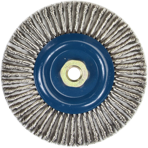 Stringer Bead Knot Wire Brush For Angle Grinders, 6" Dia., 0.02" Fill, 5/8"-11 Arbor, Stainless Steel Northern Industrial Supply Inc.