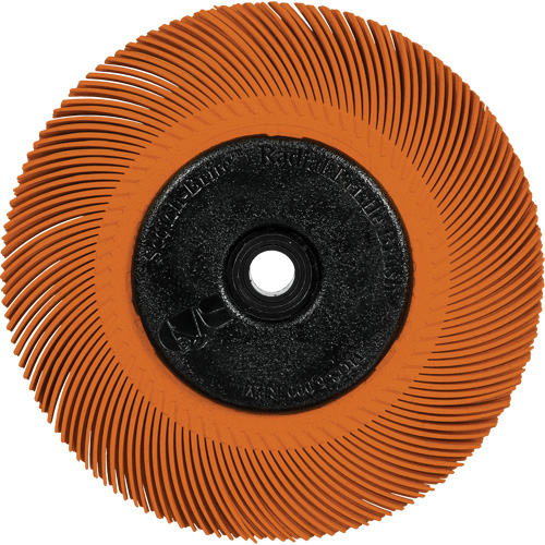 Brosse radiale en soies de pr&eacute;cision type C PN-RB avec adaptateur Scotch-Brite , C&eacute;ramique, Grain 80+, 6" dia. Northern Industrial Supply Inc.