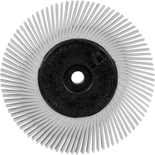 Brosse radiale en soies de pr&eacute;cision type A PN-RB avec adaptateur Scotch-Brite , C&eacute;ramique, Grain 120+, 6" dia. Northern Industrial Supply Inc.