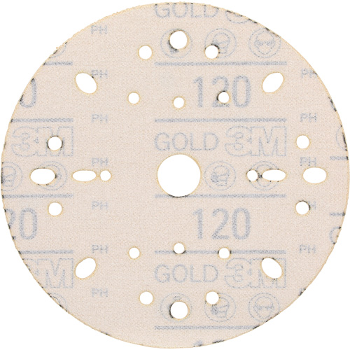 Hookit Gold Abrasive Disc, 6" Dia., 120 Grit, Aluminum Oxide, C-Weight Northern Industrial Supply Inc.