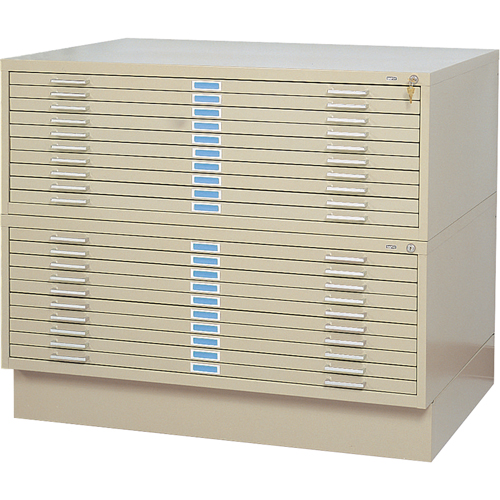 Classeurs en acier pour plans, 10 Tiroirs, 46-3/8" la x 35-3/8" p x 16-1/2" h Northern Industrial Supply Inc.