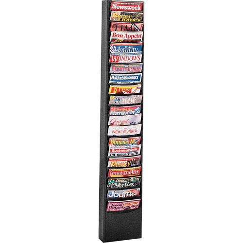 Literature Storage Racks, Stationary, 20 Slots, Steel, 13-1/8" W x 4-1/8" D x 58 1/2" H Northern Industrial Supply Inc.
