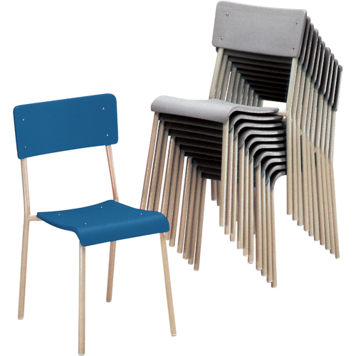 Chaises empilables Ventura, Plastique, Bleu Northern Industrial Supply Inc.