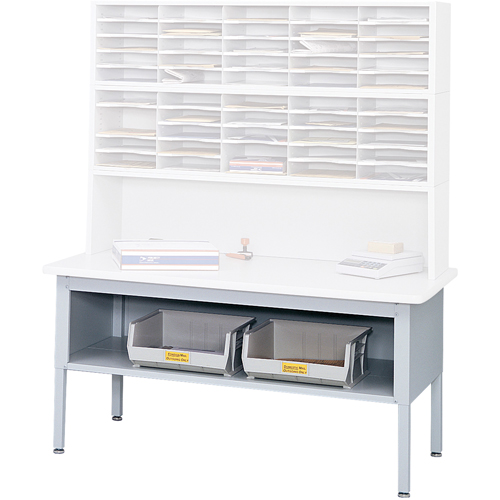 Mobilier E-Z Sort pour la salle du courrier- Tables de tri avec tablette-Dessus de table, 60" la x 28" p x 36" h, Stratifi&eacute; Northern Industrial Supply Inc.