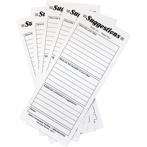 Suggestion Boxes - Suggestion Cards, 25/pkg Northern Industrial Supply Inc.