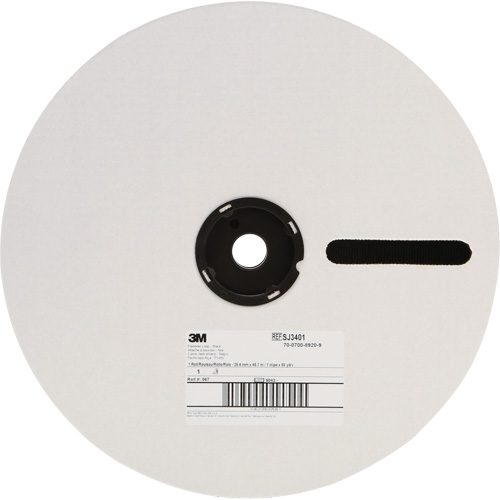 Attache r&eacute;sistant aux plastifiants, Boucle, 50 vg x 1", Adh&eacute;sif, Noir Northern Industrial Supply Inc.
