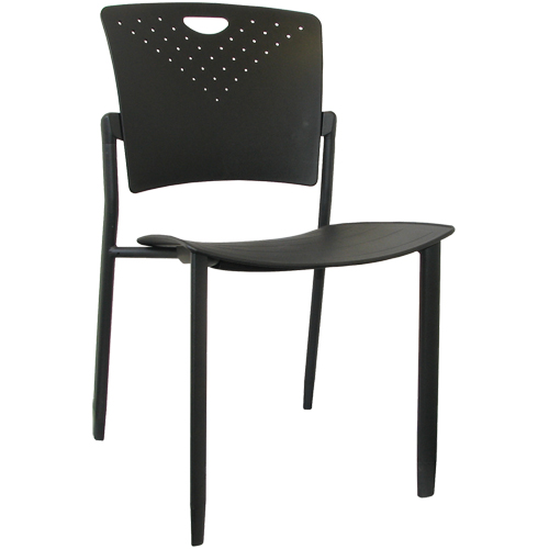 MaxX StaxX Stackable Chairs, Polypropylene, 17-1/4" High, 275 lbs. Capacity, Black Northern Industrial Supply Inc.