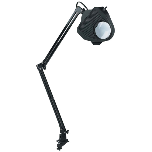 Lampe de travail avec loupe, 60 W, Fluorescent/Incandescente/DEL, Pince, Col 40", Noir Northern Industrial Supply Inc.