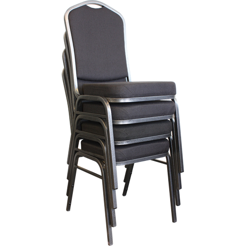 Stacking Chairs, Fabric, 37" High, 275 lbs. Capacity, Black Northern Industrial Supply Inc.