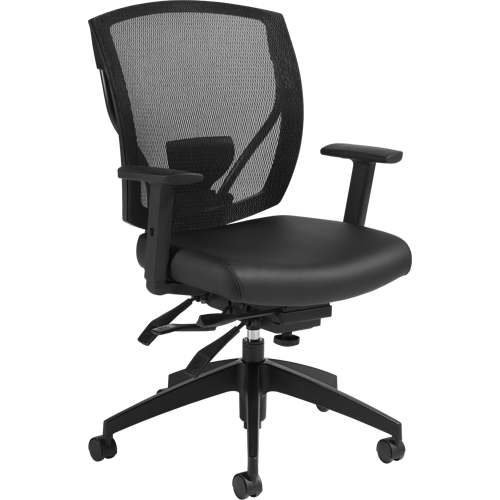 Multi-Tilter Arm Chairs, Vinyl, Black, 300 lbs. Capacity Northern Industrial Supply Inc.