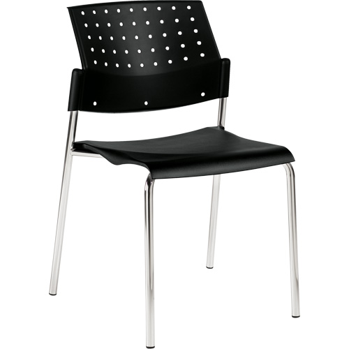 Chaise sans accoudoirs empilables, Plastique, Hauteur 33", Capacit&eacute; 300 lb, Noir Northern Industrial Supply Inc.