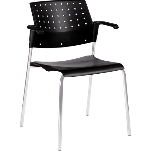 Chaises empilables, Plastique, Hauteur 33", Capacit&eacute; 300 lb, Noir Northern Industrial Supply Inc.
