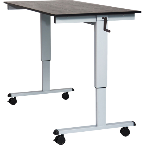 Adjustable Stand-Up Desk, Stand-Alone Desk, 48-1/2" H x 59" W x 29-1/2" D, Black Northern Industrial Supply Inc.