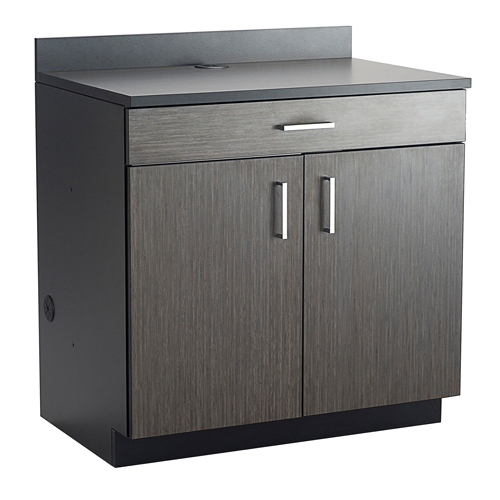 Modular Base Cabinet, Melamine, 39" H x 36" W x 25" D, Asian Night/Black Northern Industrial Supply Inc.