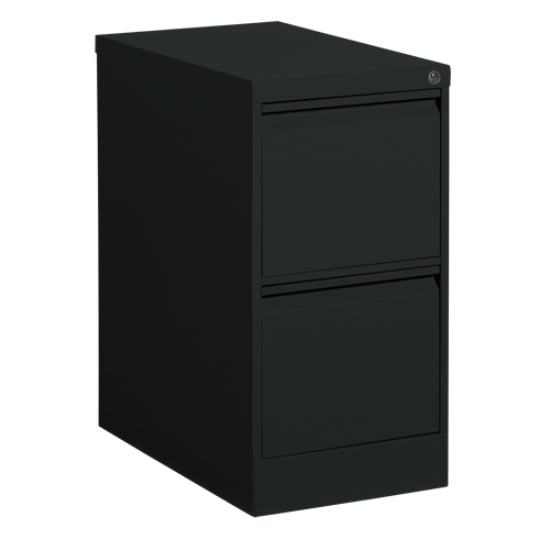 Vertical Filing Cabinet, Steel, 2 Drawers, 15-1/7" W x 25" D x 29" H, Black Northern Industrial Supply Inc.