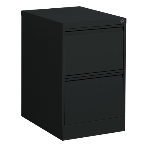 Vertical Filing Cabinet, Steel, 2 Drawers, 18-1/7" W x 25" D x 29" H, Black Northern Industrial Supply Inc.