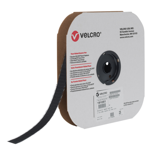 Fastener Tape, Hook, 25 yds x 1", Adhesive, Black Northern Industrial Supply Inc.