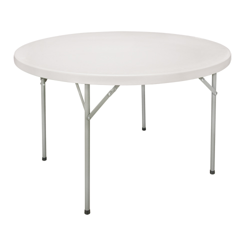 Folding Table, Round, 48" L x 48" W, Polyethylene, White Northern Industrial Supply Inc.