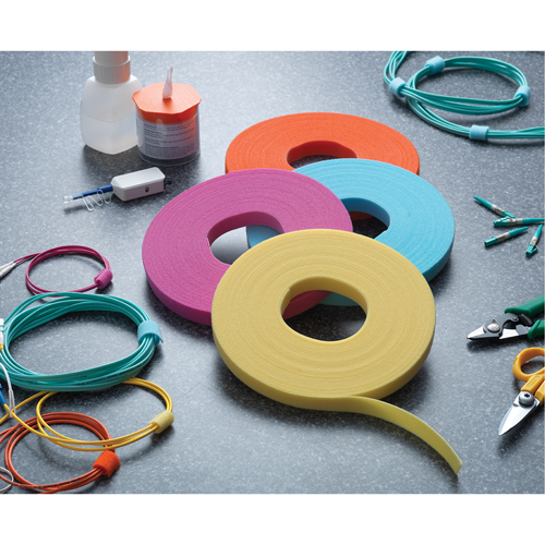 One-Wrap&reg; Cable Management Tape, Hook & Loop, 25 yds x 5/8", Self-Grip, Orange Northern Industrial Supply Inc.