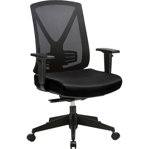 Chaise ajustable de premi&egrave;re qualit&eacute; &agrave; basculement synchronis&eacute; s&eacute;rie Activ, Tissu/Mailles, Noir, Capacit&eacute; 275 lb Northern Industrial Supply Inc.