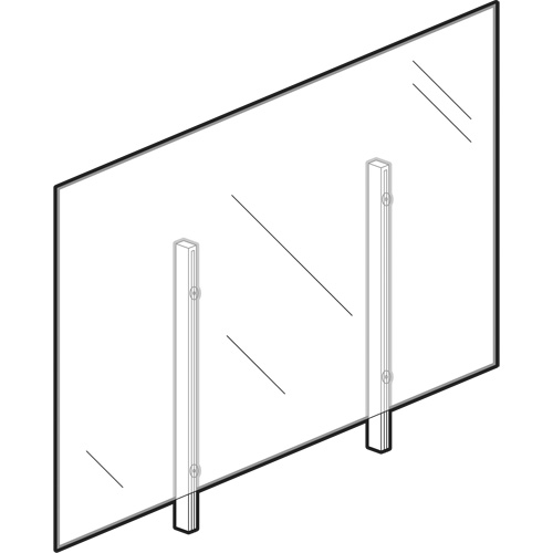 Sneeze Guard, 36" W x 36" H Northern Industrial Supply Inc.