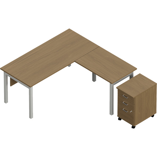 Bureau en "L" avec caisson Newland Northern Industrial Supply Inc.
