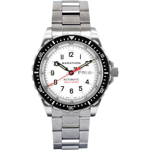 Tr&egrave;s grande montre automatique &eacute;dition arctique avec jour/date avec bracelet en acier inoxydable, Num&eacute;rique, &agrave; piles, 46 mm, Argent Northern Industrial Supply Inc.