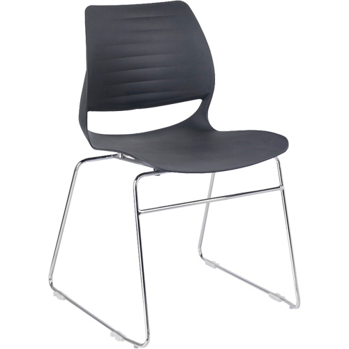 Stacking Chairs, Polypropylene, 32" High, 250 lbs. Capacity, Black Northern Industrial Supply Inc.