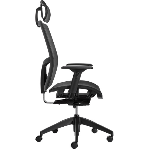Format+ High-Back Weight-Sensing Synchro-Tilter with Headrest, Mesh, Black, 300 lbs. Capacity Northern Industrial Supply Inc.
