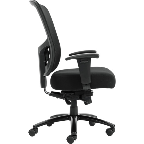 Chaise &agrave; dossier haut avec m&eacute;canisme &agrave; basculement synchronis&eacute; robuste Raven 400, Mailles, Noir, Capacit&eacute; 400 lb Northern Industrial Supply Inc.