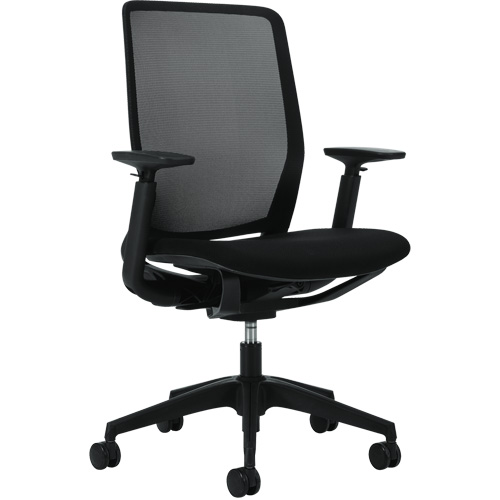 Chaise &agrave; dossier haut avec basculement synchronis&eacute; robuste Kody, Mailles, Noir, Capacit&eacute; 300 lb Northern Industrial Supply Inc.