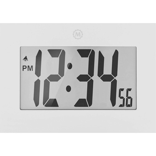 Horloge &agrave; grand cadre, Num&eacute;rique, &agrave; piles, 9" la x 1" p x 6,5" h, Blanc Northern Industrial Supply Inc.