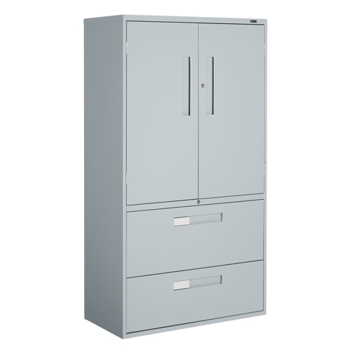 Multi-Stor Cabinet, Steel, 3 Shelves, 65-1/4" H x 36" W x 18" D, Grey Northern Industrial Supply Inc.