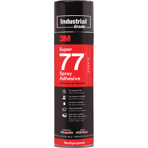 Super 77 Spray Adhesive, Clear, Aerosol Can Northern Industrial Supply Inc.