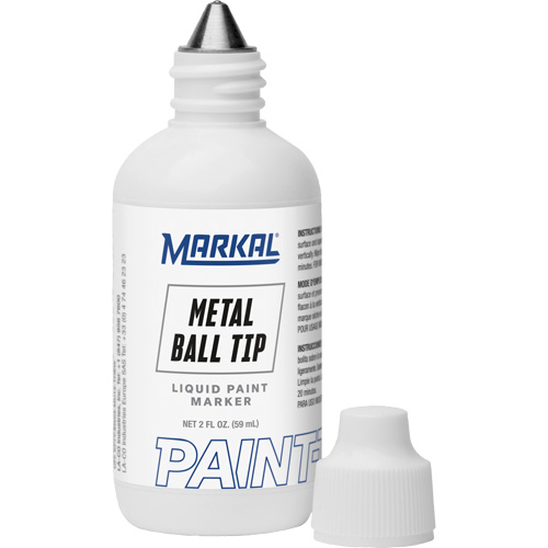 Paint-Riter&reg; Metal Ball Tip, Liquid, White Northern Industrial Supply Inc.